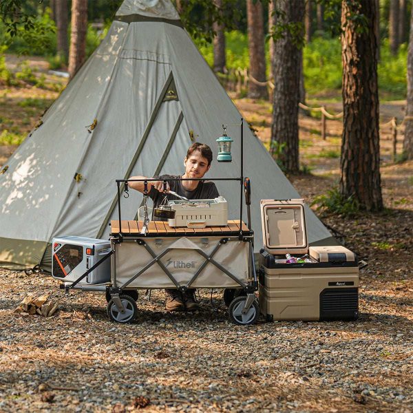 Litheli Electric Foldable Utility Camping Wagon with Power Bank(Tool Only) - Image 2