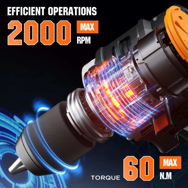 20V U20 2.0Ah Brushless Drill Driver - Image 3