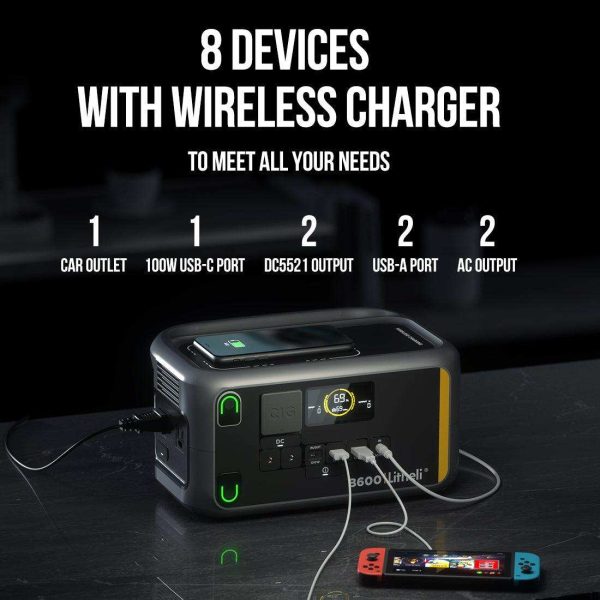 Litheli B600 Portable Power Station with solar panel| 600W 562Wh - Image 3