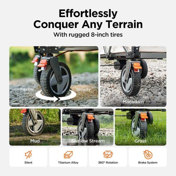 Litheli Electric Foldable Utility Camping Wagon with Power Bank(Tool Only) - Image 6