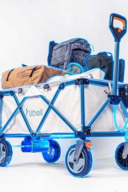 Litheli Electric Foldable Utility Camping Wagon with Power Bank(Tool Only)